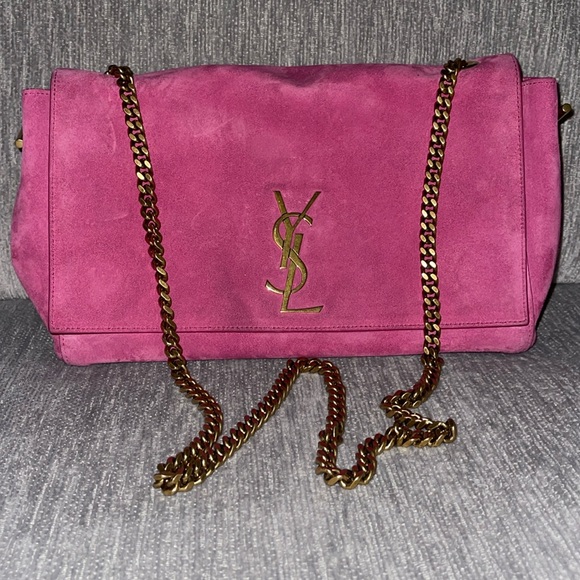 Kate Medium Reversible YSL Crossbody Bag in Suede And Smooth Leather - Picture 2 of 9